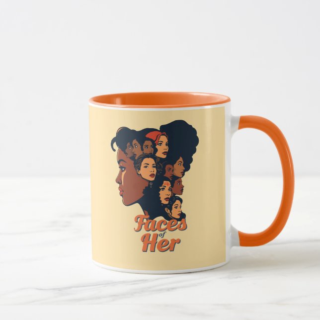 Caneca Rostos do Mês da História das Mulheres (Direita)