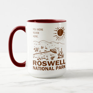 Caneca Roswell National Park OVNI Voando Aliens de Saucer