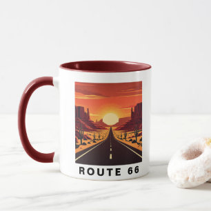 Caneca Rota 66 Arizona EUA Viagem Retro