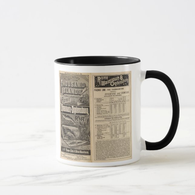 Caneca Rota ferroviária para as ilhas milhares (Direita)