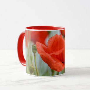 Caneca Rote Mohnblumen