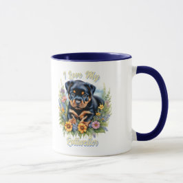 Caneca Rottweiler Adorável Puppy Mug para Pinos de Cão
