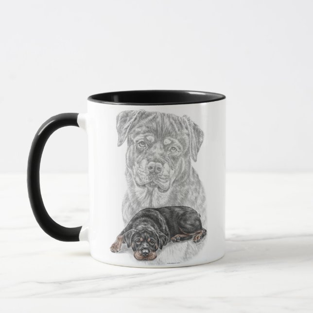 Caneca Rottweiler Dog Art (Esquerda)