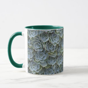 CANECA ROTULAGENS DAS PLANTAS SUCCULENTES DE CINZA VERDE