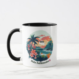 Caneca Rótulo da Ilha Tropical 2023, Mele Kalikimaka
