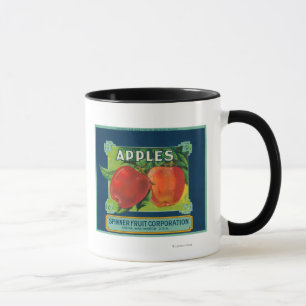 Caneca Rótulo da Maçã de Fruta Spinner - Yakima, WA