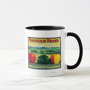 Caneca Rótulo da Taxa de Maçã de MontanhaRio Hood, OU