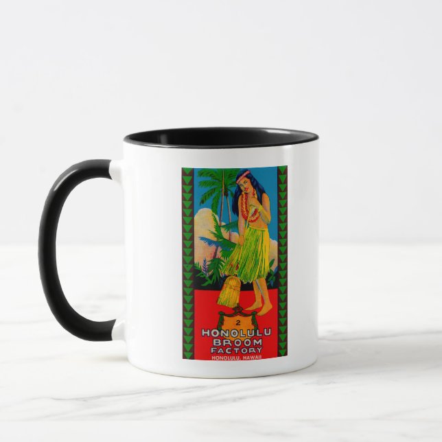 Caneca Rótulo de Identificador de Alça de Broom Honolulu, (Esquerda)