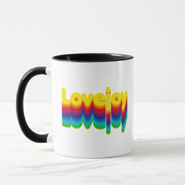 Caneca Rótulo de Nome do Arco-Íris (Esquerda)
