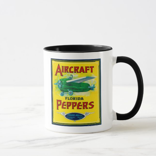 Caneca Rótulo do Pepper da Aeronave (Direita)
