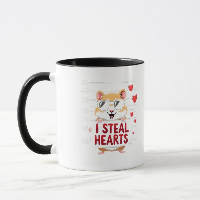 Caneca Roubo o dia do Valentine do Hamster do Hamster (Esquerda)