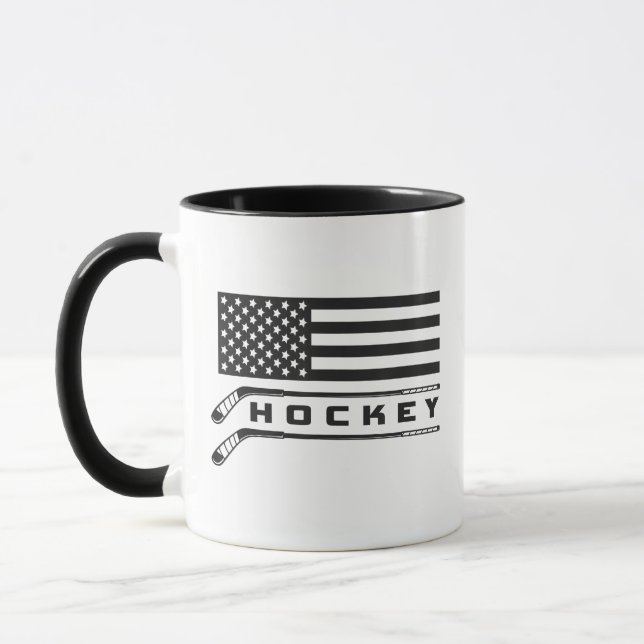 Caneca Roupa de Hóquei na Bandeira Americana (Esquerda)
