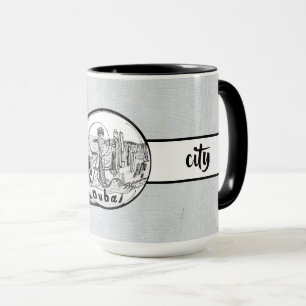 Caneca Roupa elegante de Dubai, Ringer 15oz