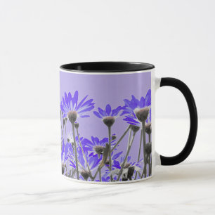 Caneca roxa das margaridas