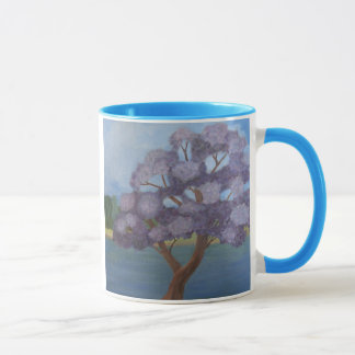 caneca roxa de florescência
