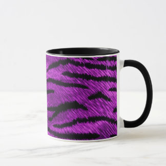 caneca roxa do impressão do tigre