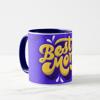 Caneca Roxa Melhor Mãe de Todos os Tempos Desenhad