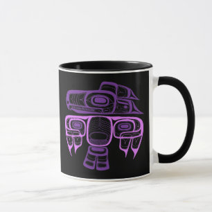 Caneca Roxo de Thunderbird do Tlingit do estilo do nativo