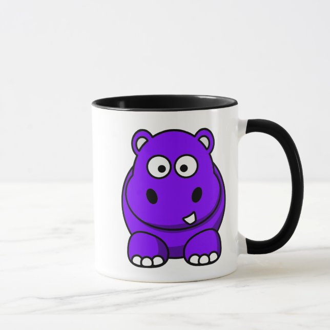 Caneca Roxo do hipopótamo (Direita)