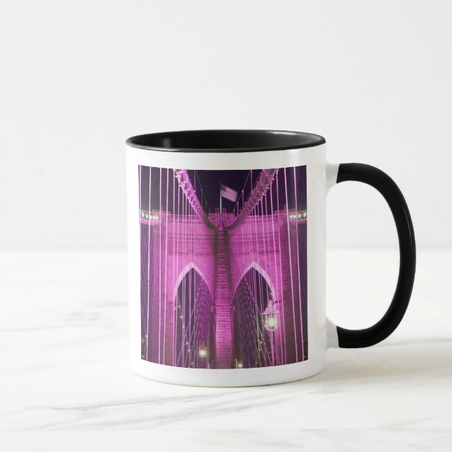 Caneca Roxo do Lit da ponte de Brooklyn (Direita)