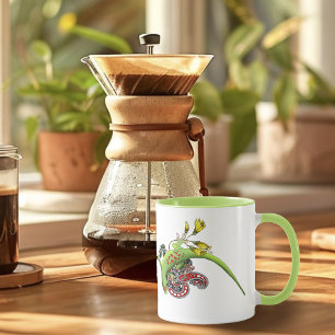 Caneca Roxo Tribal Gecko Verde