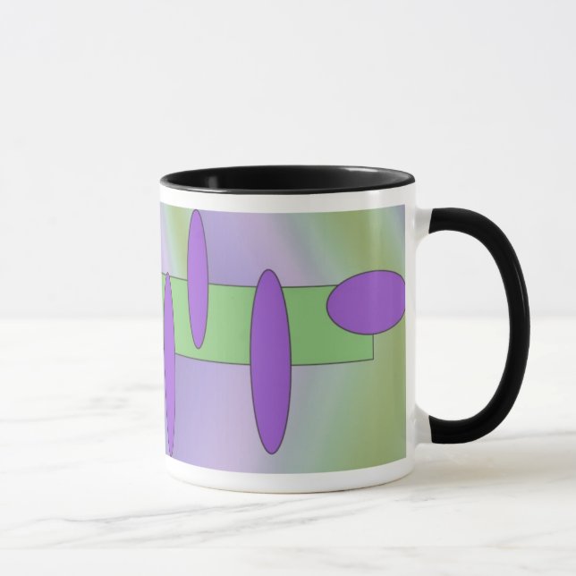 Caneca roxo verde astrato (Direita)