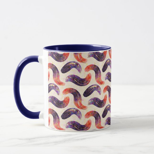 Caneca roxo, vermelho, laranja e dourado. (Esquerda)