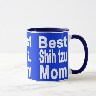 Caneca Royal Blue Best Shitzu Mãe Mug, Cachorro