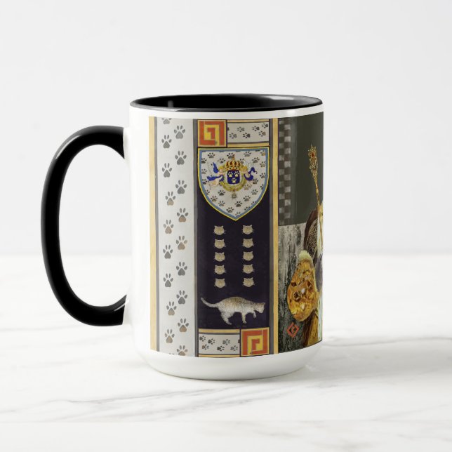 Caneca Royal Cat Rules 15 oz Mug — Rei (Esquerda)