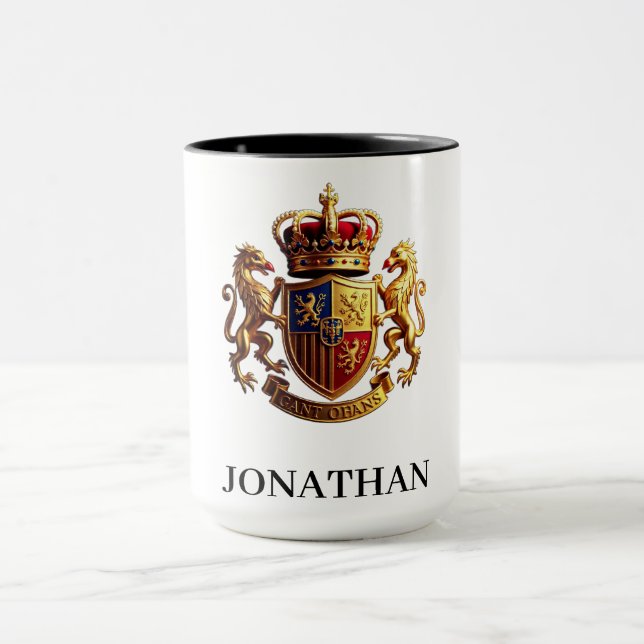 Caneca Royal Crest Gold – Majestoso Prestígio com Identid (Centro)
