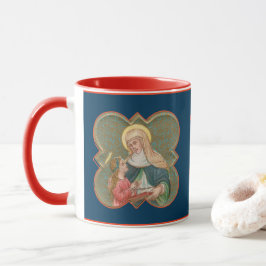 Caneca Rua. Anne e BVM num Quatrefoil Barbed (BK67)