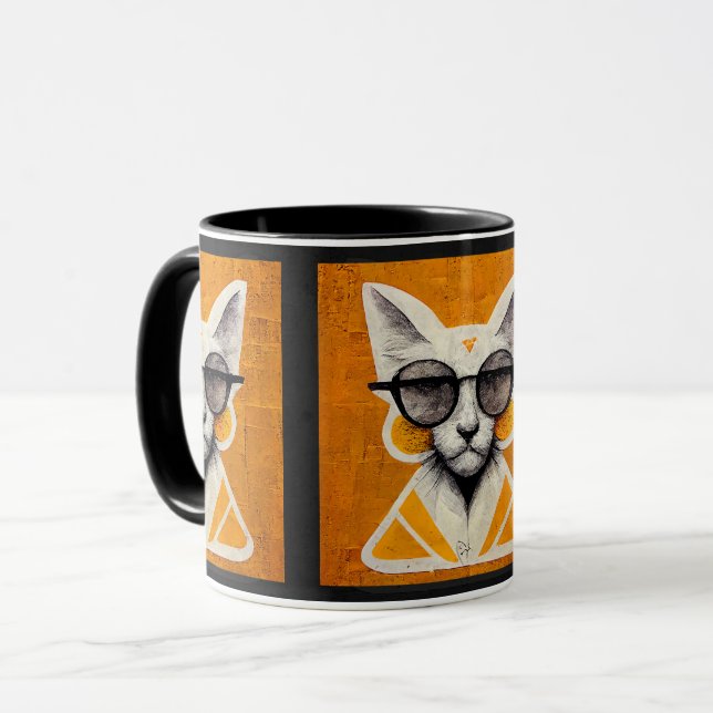 Caneca Rua Art Cat Home Kitchen Mugs (Frente Esquerda)