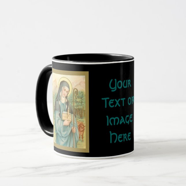 Caneca Rua. Brigid da Irlanda (M 014) Café Mug 2b (Frente Esquerda)