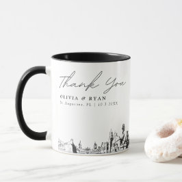 Caneca Rua. Café Personalizado de Casamento Augustine