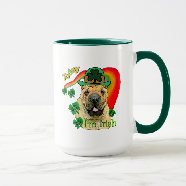 Caneca Rua Chinesa Shar-Pei. Dia de Patrick (Direita)