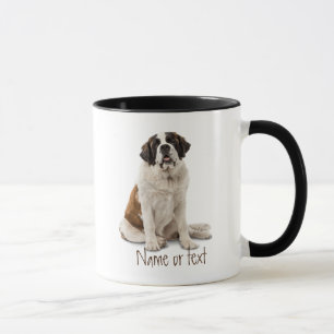 Caneca Rua de Aquarela, Bernard Pet Dog Personalizado