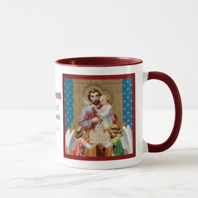 Caneca Rua Enthroned. Joseph Recebendo Maquette Vaticano (Direita)