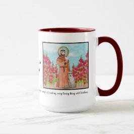 Caneca Rua. Francis de Assisi Colorful Watercolor Gift