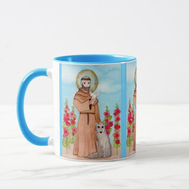 Caneca Rua Francis de Assisi w Coyote Watercolor Gift (Esquerda)