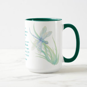 Caneca Rua Francisco de Assisi Dragonfly em Azul Aqua