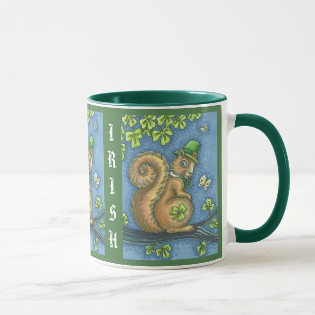 Caneca RUA IRLANDESA SQUIRREL. PATRICK'S DAY MUG Green (Direita)