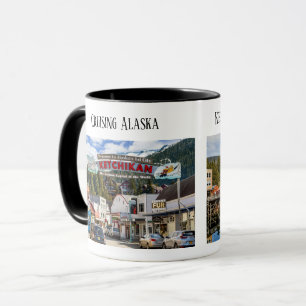 Caneca Rua Ketchikan Creek, cruzando o Alasca