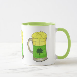 Caneca Rua... o dia irlandês do Patrick, o Shamrock Verde