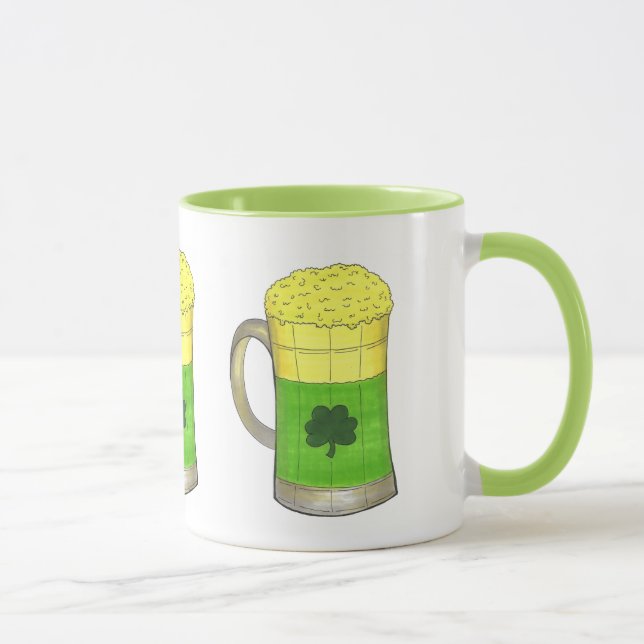 Caneca Rua... o dia irlandês do Patrick, o Shamrock Verde (Direita)