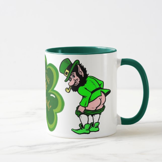 Caneca Rua, Patrick me beija, eu sou o Irish Mug (Direita)