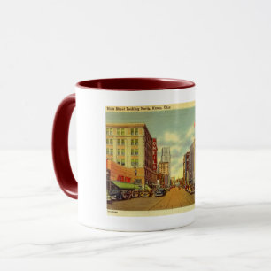 Caneca Rua principal, Akron, Ohio Vintage.