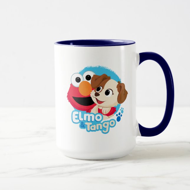 Caneca Rua Sésamo | Crachá Elmo & Tango (Direita)