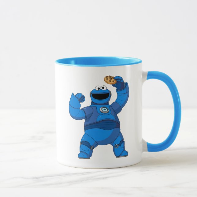 Caneca Rua Sésamo | Mecha Builders Cookie Monster (Direita)