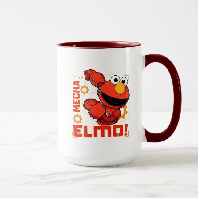 Caneca Rua Sésamo | Mecha Builders Elmo Design (Direita)