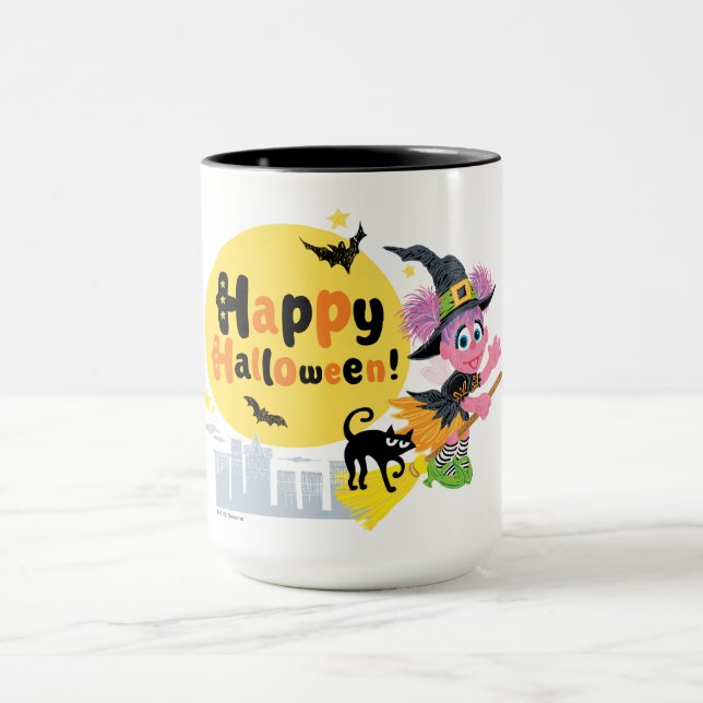 Caneca Rua Sésamo | Padrão Bonito de Halloween (Centro)